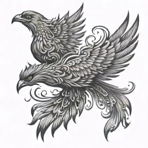Phoenix Bird Flying