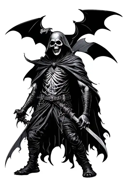 Grim Reaper In The Shape Of Michigan With Osborn Bat