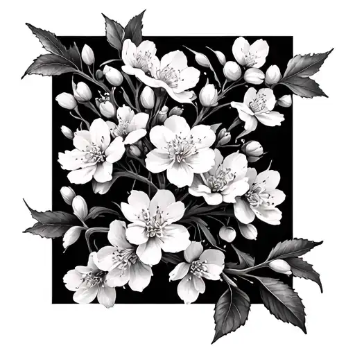 Whitethorn Tree Blossoms