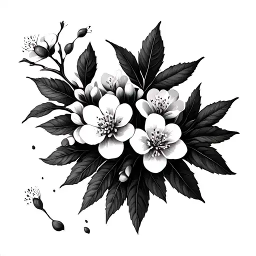 Whitethorn Tree Blossoms Falling