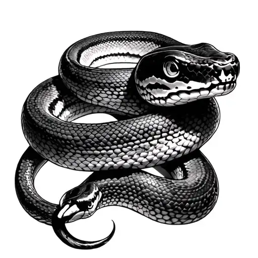 Ball Python Wrapped On Collarbone Femme Fatale