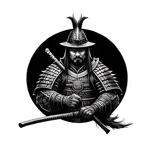 Samurai Warrior Holding