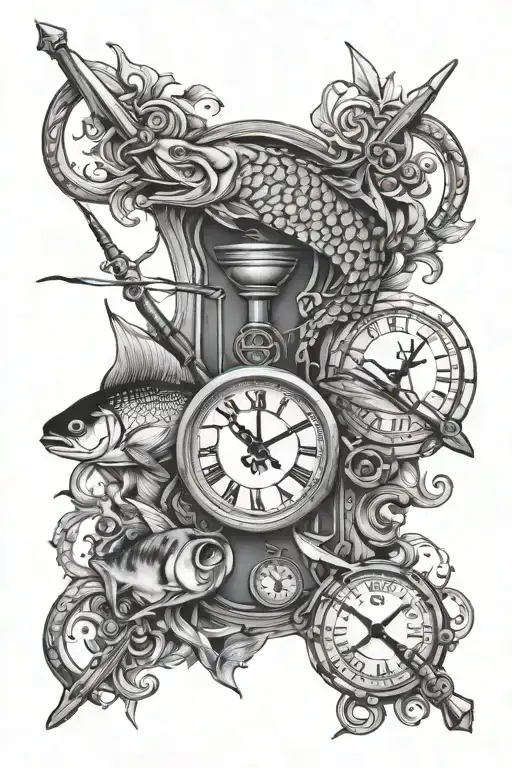 Roman Numerals Mixed With Fishing Hunting And Golfing