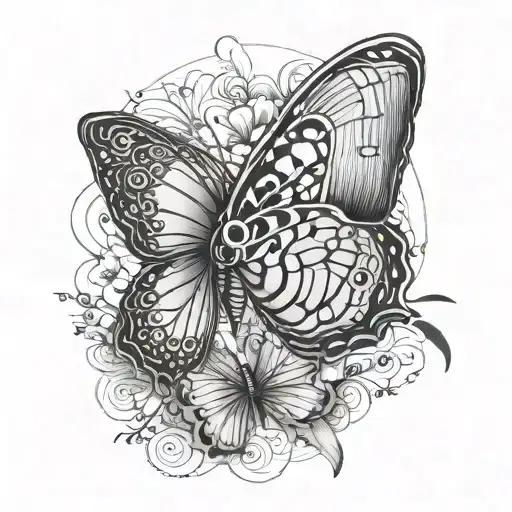 Fine Line Butterfly