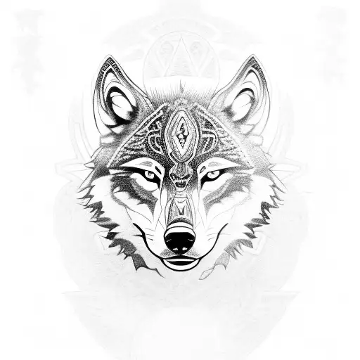 A Tribal-inspired Motorcycle With Wolf Motifs