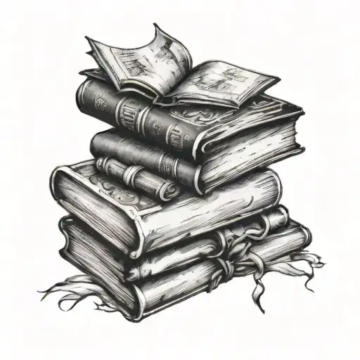Books And Travel Tattoo Design Inspired