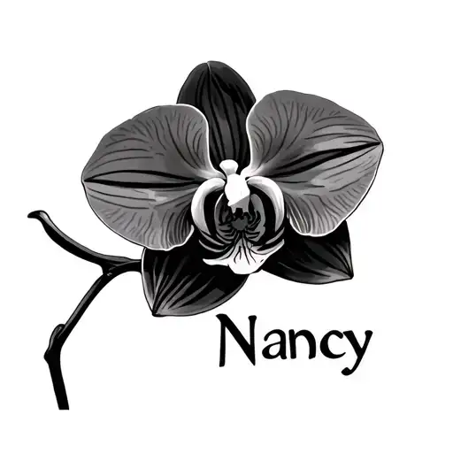 Simple Orchid With The Name Nancy