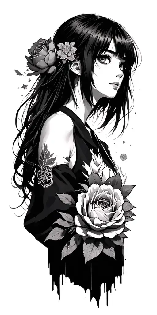 Anime Collage Tattoo Featuring