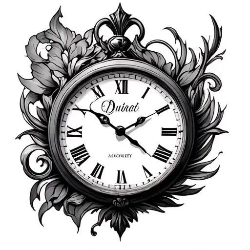 Name And A Clock Face