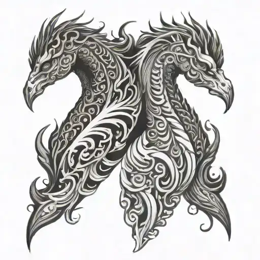 Black Flamses Down The Neck