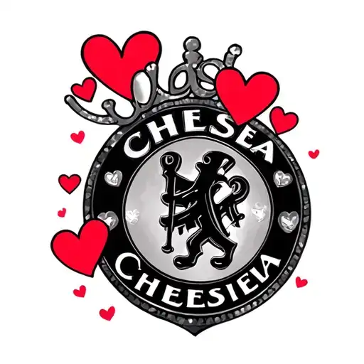 The Name Chelsea With Love Hearts