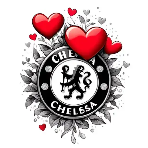 The Name Chelsea With Love Hearts