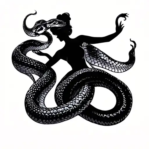 Spanish Flamenco Dancer With Snake