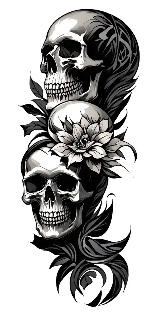 Skulls And Tribal