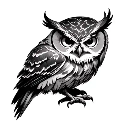 Owl With An All -Seeing Eye