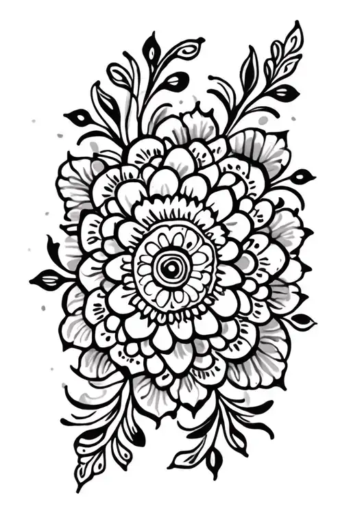 Delicate Henna Stencil