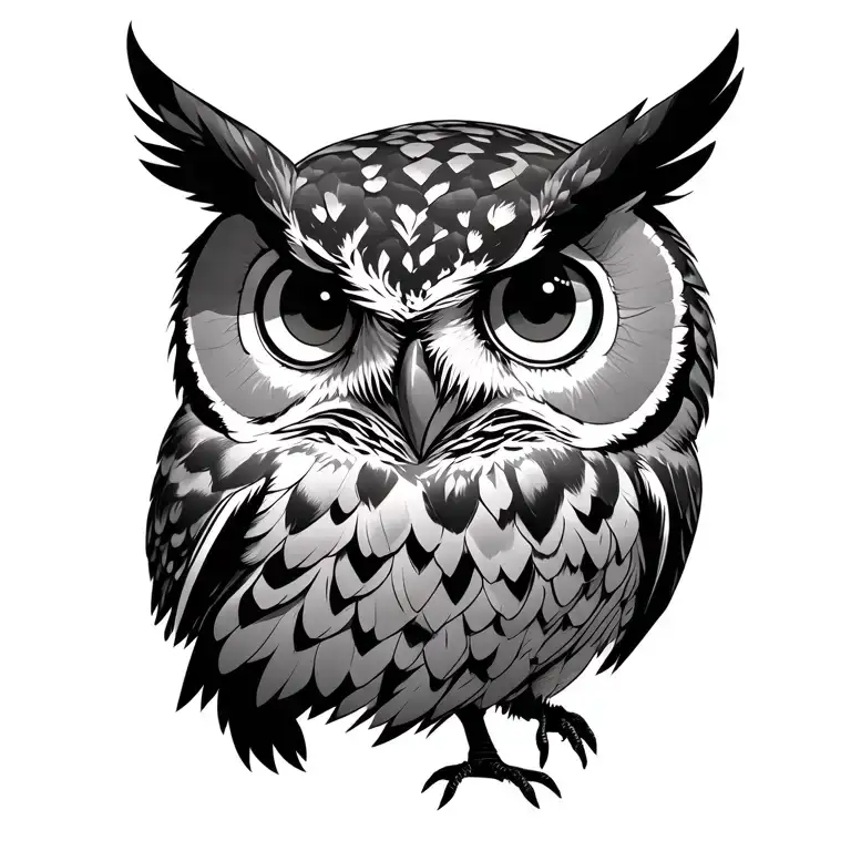 Owl With An All -Seeing Eye