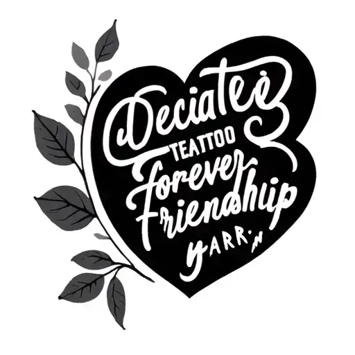 Yari Word Tattoo Minimalist Design Dedicated Forever Friendship