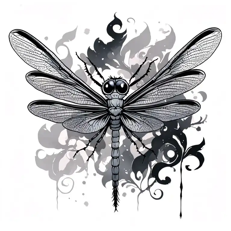 A Dragonfly But The Wings Are Replaced Evil Eyes