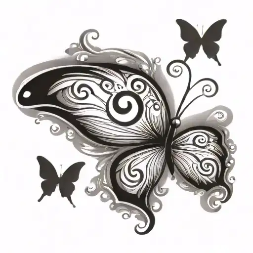 Butterfly Semi Colon 333 Angel Number