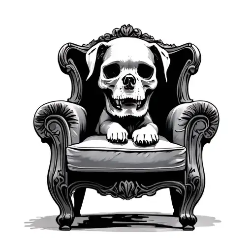 Skull House Chair Dog
