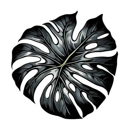 Monstera Leaf Simplistic