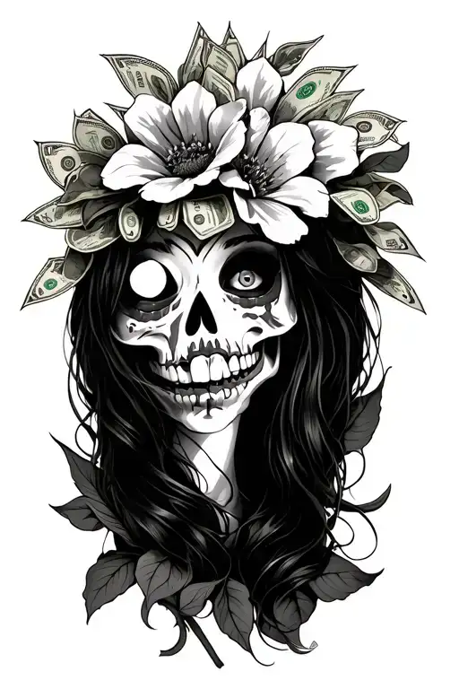 Catrina Cry Now Laughs With Flower Of Money Of Money