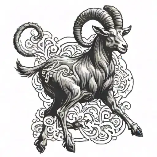 Goat With Scorpion Full Body