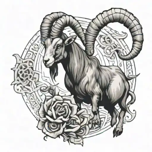 Goat With Scorpion Full Body