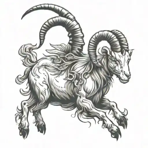 Goat With Scorpion Full Body