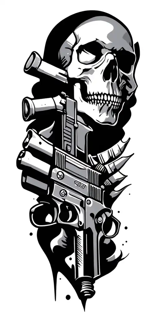 Guns Brothers Keeper Tattoo Black