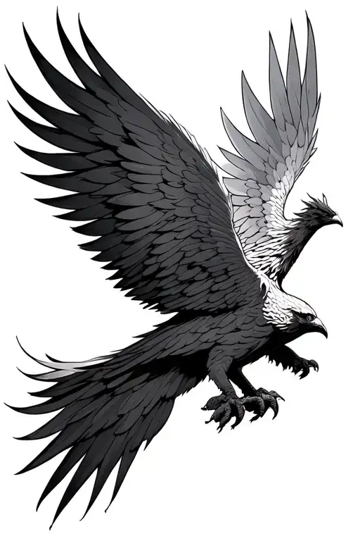 Feniks Rising Phoenix Bird Flying Away