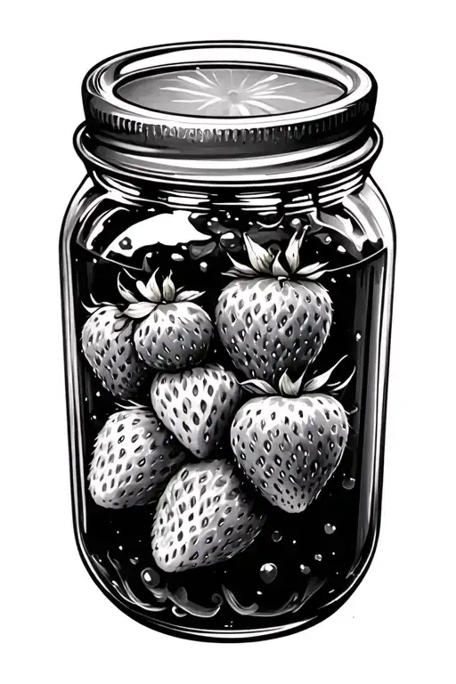 Jar Of Strawberry Jam Jar