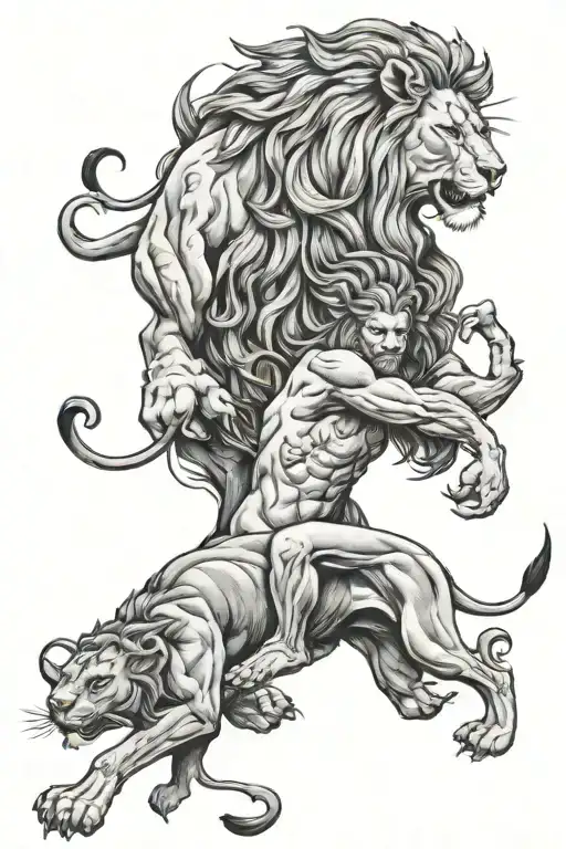 Lion And Vergin