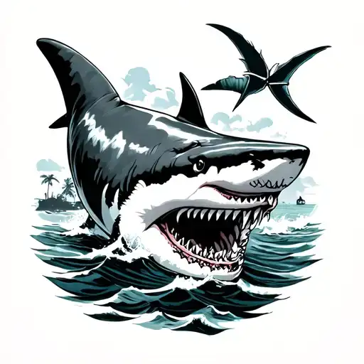 Sharks And Cuban Island