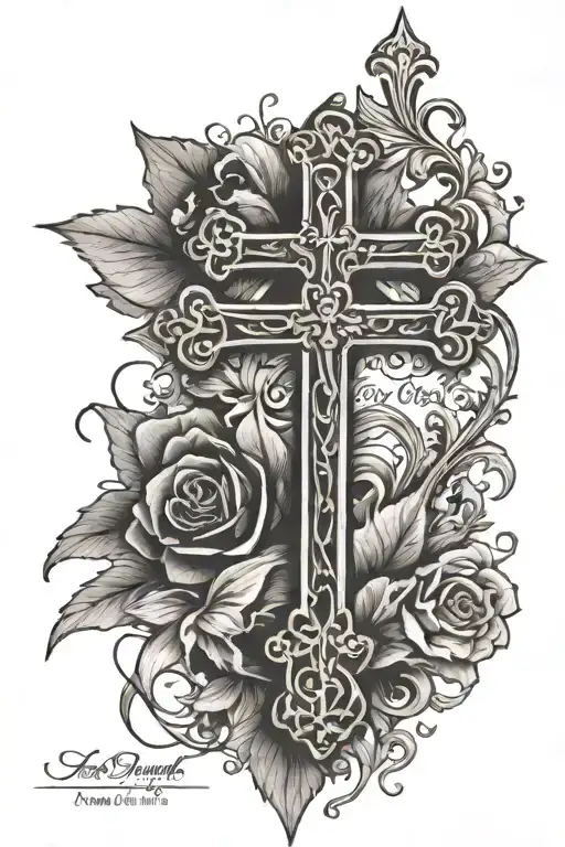 Cross With Bible Verse Written