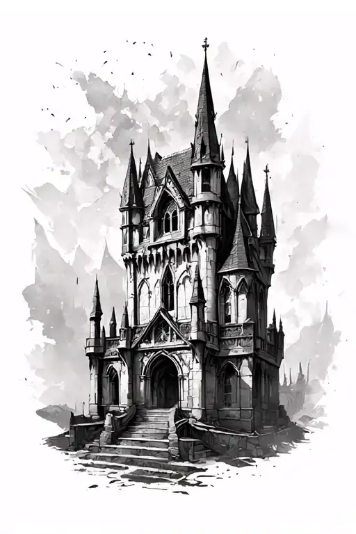 Abandoned Gothic Architecture Castle