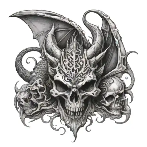 Dragon And Skull