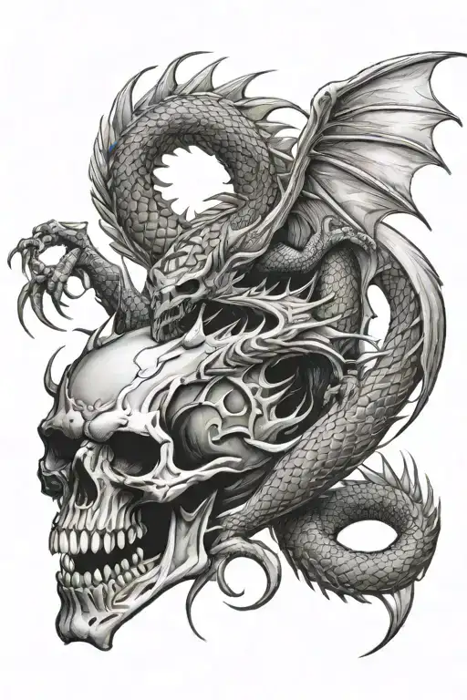 Dragon And Skull