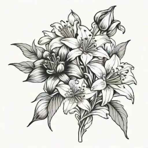 Snowdrop Aster Cornflower Iris Rose Bouquet