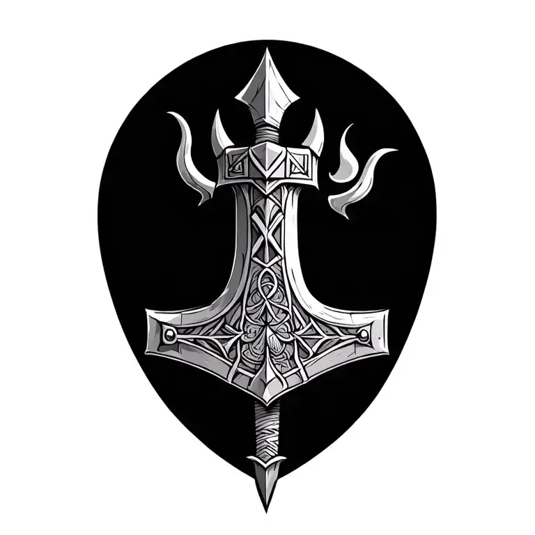 Fibonacci Vikingpatern Mjolnir