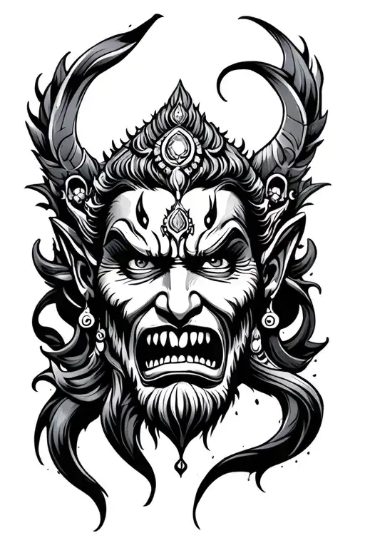 Bhairav Tattoo With Scary Looks