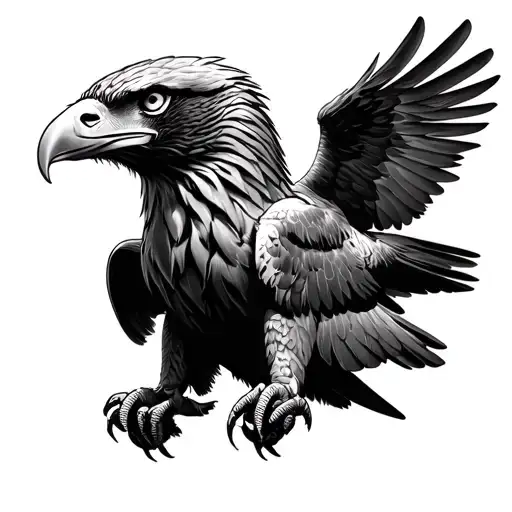 Eagle Full Chest Tattoo Realism Style