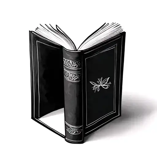 A Tiny Open Book With Elegant Pages Fluttering