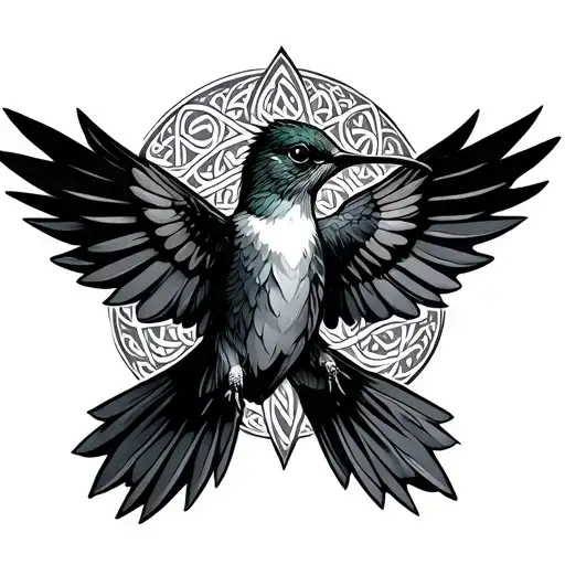 Celtic Hummingbird Hovering
