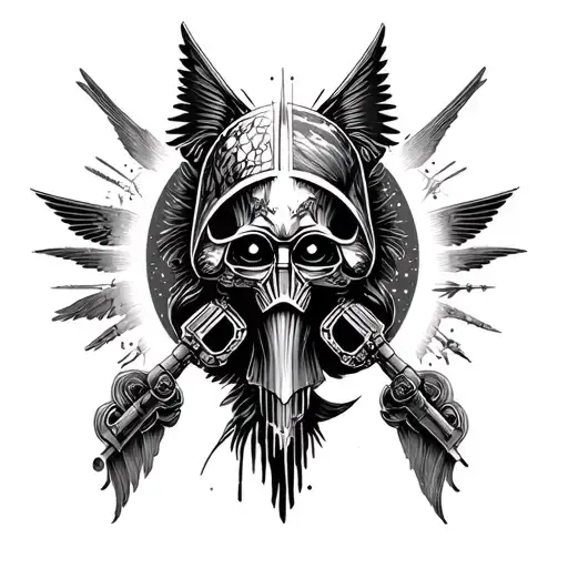 Give Me A Visual Design For A Tattoo For A Females Back Of Star Wars And Lord Of The Rings Themed