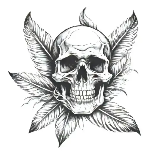 Skull Made Of Feathers