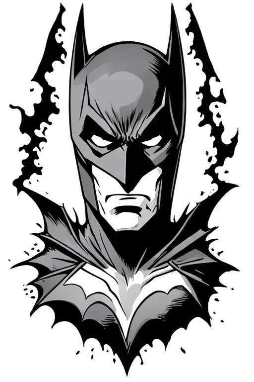 Batmam Emblem Ripping Through The Skin