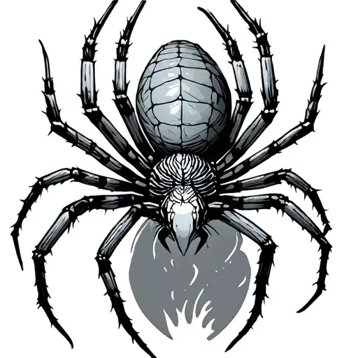 Spider With Gothic Building