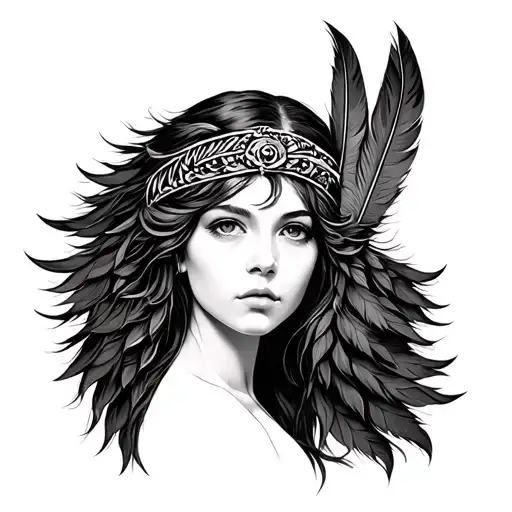 Feather Head Piece Surrounded